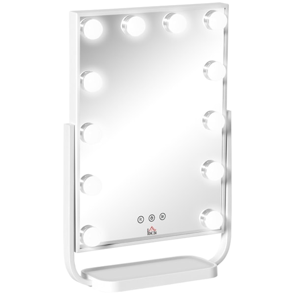 Rootz Hollywood LED Makeup Mirror - Vanity Mirror - Beauty Mirror - Touchscreen Controls - 32,8 cm x 11 cm x 47,4 cm