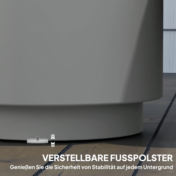 Rootz udendørs sidebord - køligere isspand - grå beton - holder drinks kølet - Ø37,5 x 43,5 timer cm