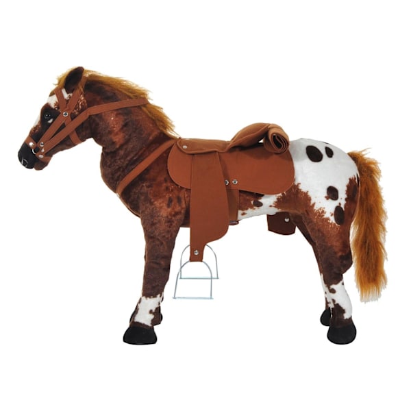 Rootz Lekhäst med sadel - Brun - Metall, Plysch - 33,44 cm x 11,02 cm x 23,62 cm