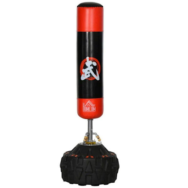 Rootz Boksesæk - Boksetræning - Boksestativ - Boksestativ - Bokseassistent - Sort/Rød - 60x60x180 cm