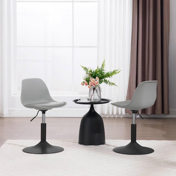 Rootz Barpall - Svängbar pall - Justerbar höjd - Mjukt PU-material - Stabil stålram - 41cm x 61-73cm x 39cm