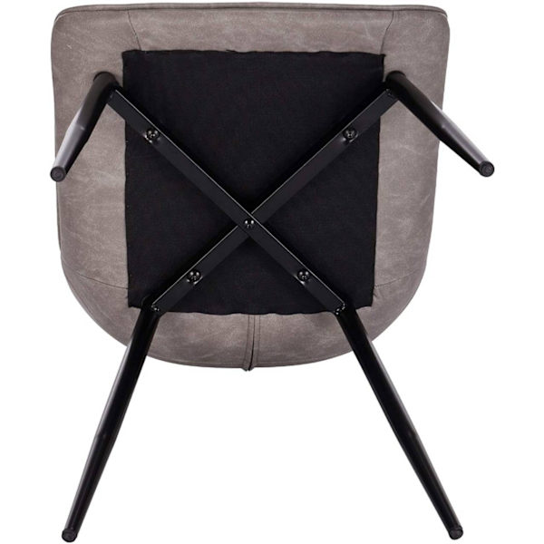 Rootz Set med 2 matstolar - Köksstolar - Moderna sittplatser - Hållbar, bekväm, lätt att montera - konstläder och metall - 46 cm x 40,5 cm x 85,5 cm