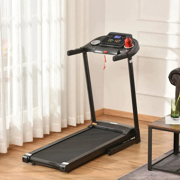 Rootz Løbebånd - Elektrisk Løbebånd - Sammenklappeligt Løbebånd - LED Display - Hjem - Gym - Sort/Grå - 134 cm x 60 cm x 118 cm