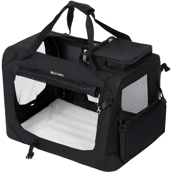 Rootz Transport Box - Hunde Box - Transport Taske - Foldbar Cat Box - Sort