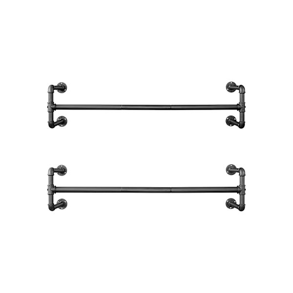 Rootz 2 -bitar väggkläder barer set - hängande skenor - plaggarrangörer - 60 kg lastkapacitet - 110 cm x 30 cm x 29,3 cm