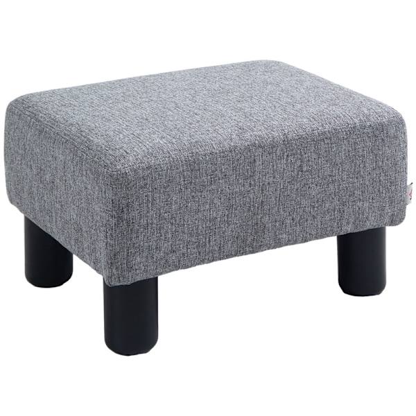 Rootz pall med tygöverdrag - Fotstöd - Soffbord - Stöder upp till 100 kg - Bekväma sittplatser - Skyddande fotkuddar - 40 cm x 30 cm x 24 cm - Ljusgrå