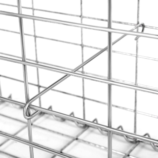 Rootz Stone Gabion - Rektangulär Gabion - Gabion Wall - Gabion Basket - Gabion Stödmur - Gabion Struktur - Dekorativ Gabion - Silver - 100 x 50 x 30 c