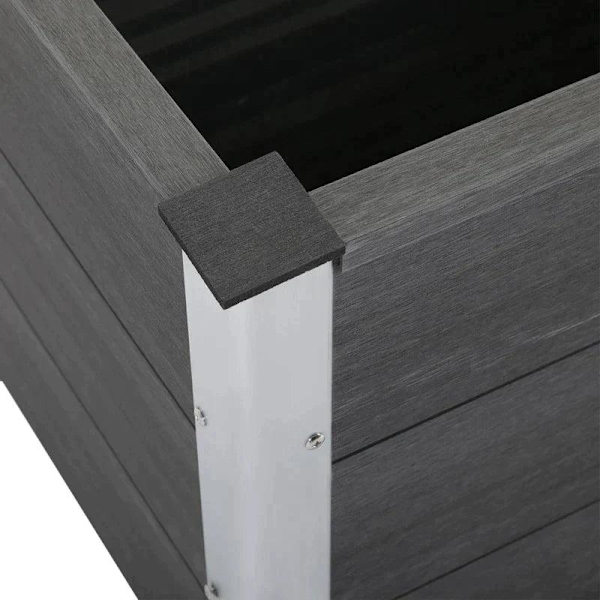 Rootz Planteringslåda - Blomkruka - Blomlåda - WPC/Aluminium - 100 x 50 x 50 cm