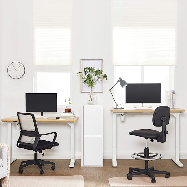Rootz Bordstativ - Med Motor - Højdejusterbar - Ingen bordplade - Stel - Længdejusterbar - Stål - Hvid - (115-147) x 60 x (71-112) cm