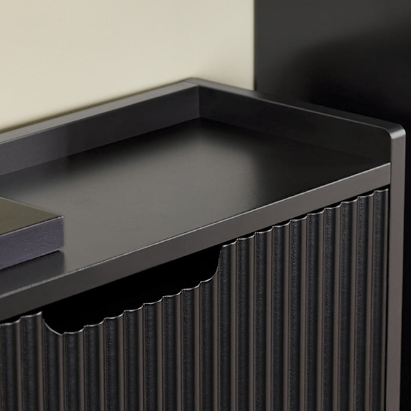 Rootz Folding Shoe Organizer - Shoe Cabinet - Lagringsenhet - Stabil konstruktion - 50x90x19cm, håller 12 kg, MDF & Metal, svart