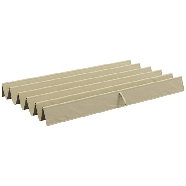 Rootz pergola ersättnings tak - tak - skugga täckning - regn dränering - 250L x 255w cm - brun polyester