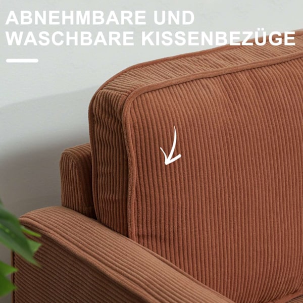 Rootz Two Seater -sohva - Mini -sohva - Loveseat - säilytystilan tehokkuus - 117 x 63 x 79 cm vaaleanpunainen