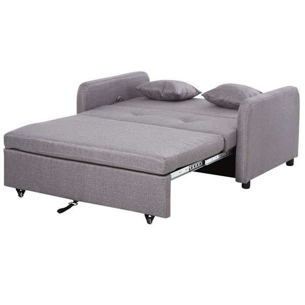 Rootz soffa säng för 2 personer - cabriolet soffa - sovande soffa - lagringsutrymme - grå - 136L x 92W x 84H cm