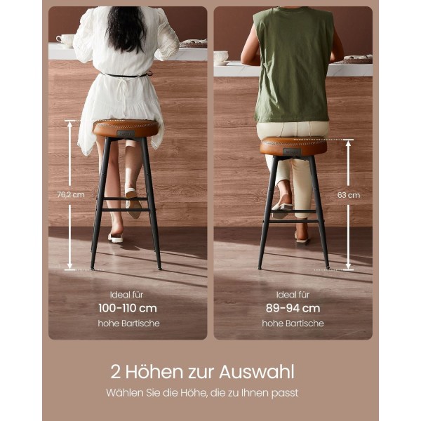 Rootz 4-delt sæt barstole - Køkkenstole - Stole i modhøjde - Stå