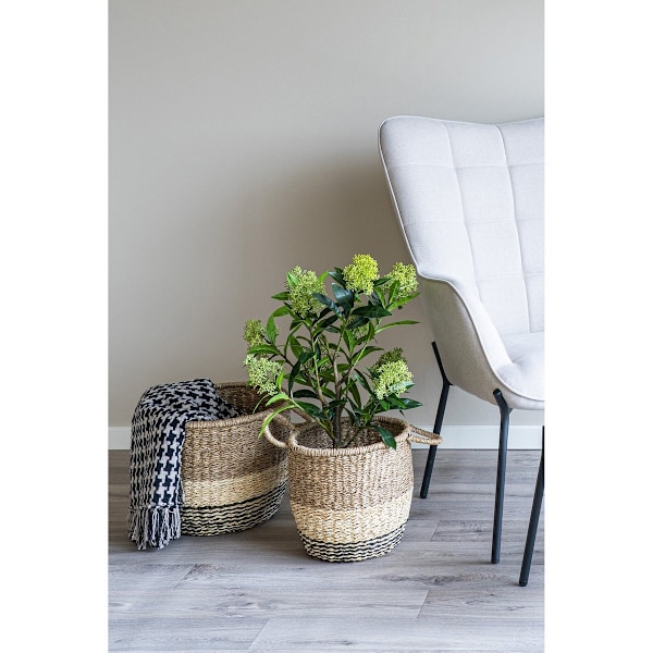 Rootz Side Plaid filt - Throw - Återvunnet bomullsplikt - miljövänlig - 130 cm x 180 cm