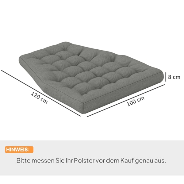 Rootz Seat Pushion - Udendørs pude - Stolpude - Langvarig komfort - 120 cm x 100 cm x 8cm