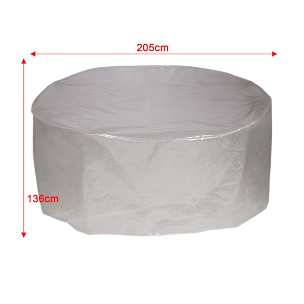 Rootz Deluxe beskyttelsesdæksel til havemøbler - Vindtæt betræk - Plastskjold - Rivefast - UV-bestandig - 205 cm x 136 cm