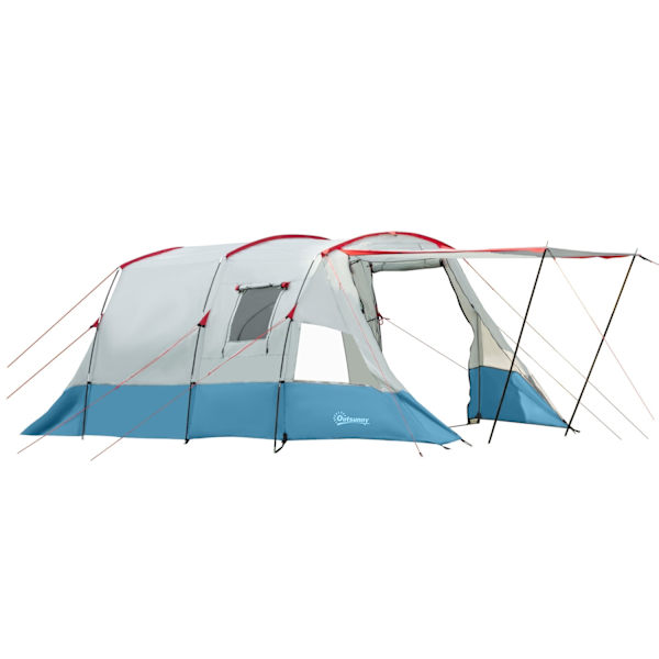 Rootz Campingtelt - Familietelt - Udendørs husly - Vandafvisende - 5,10 m x 2,40 m x 1,80 m