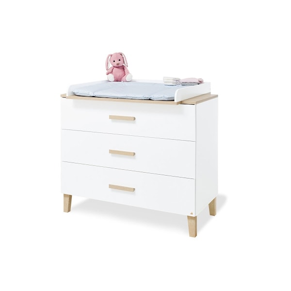 Rootz Lumi Wide Changing Unit - Baby Dresser - Nursery Center - Versatile Design - 110cm x 77 cm/56 cm x 101 cm, byter höjd 93 cm