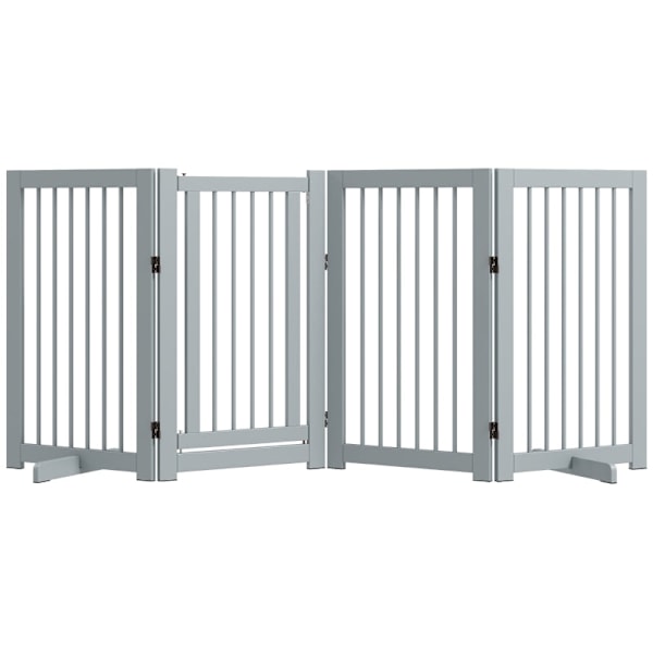 Rootz Pet Gate ovella - Koiran turvaportti - Taitettava koiran este - Massiivinen mänty - Vapaasti seisova - 220 cm x 36 cm x 91 cm