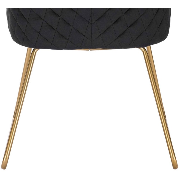 Rootz Velvet spisestuestole Sæt med 6 - Gyldne metalben - Elegante siddepladser - Komfortable og holdbare - Ergonomisk design - Skridsikker - Nem mont