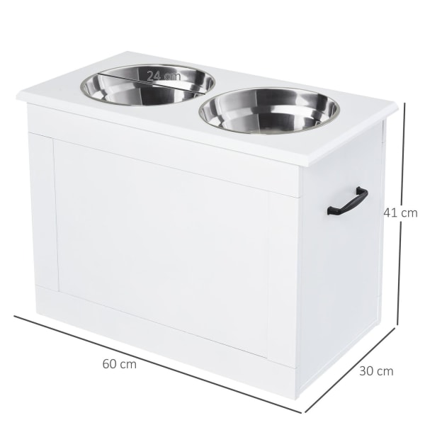 Rootz Feeder - 2 Feeder - Opbevaringsplads - MDF - Hvid - 60 x 30 x 41 cm