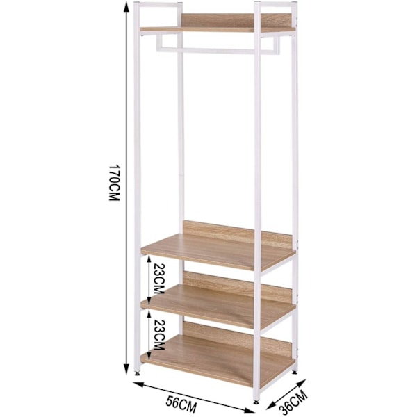 Rootz multifunktionelt tøjstativ - Organizer - Opbevaringshylde - Pladsbesparende design - Holdbar og miljøvenlig - Justerbare funktioner - 60 cm x 40