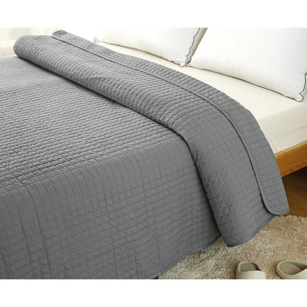 Rootz Quilt - Päiväpeite - Peitto - Peitto - Peitto - Heitto - Harmaa - 170x210cm