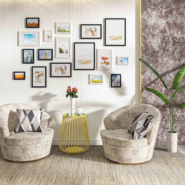 Rootz Premium billedrammer - Fotorammer - Memory Display - MDF af høj kvalitet - Alsidig væg- og hyldemontering - Beskyttende plexiglas - Forskellige