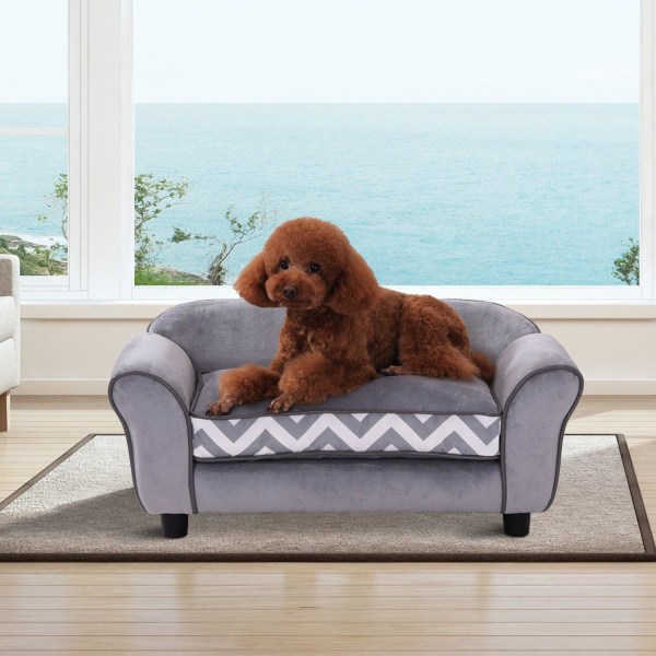 Rootz koiran sohva - harmaa - puu, vaahtomuovi, sametti - 28,93 c298 | 6600  | Fyndiq