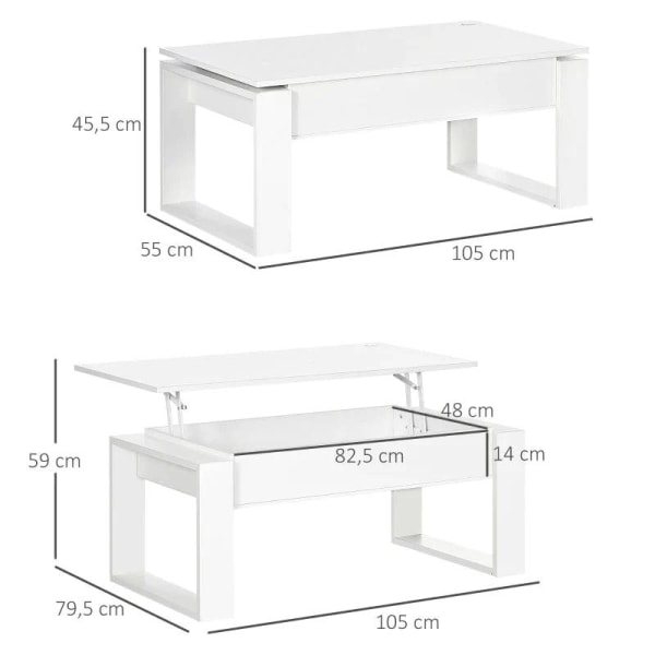 Rootz soffbord - höjdjusterbart soffbord med dolda förvaringsfac