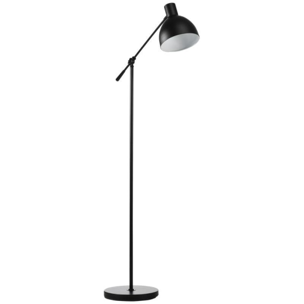 Rootz Gulvlampe - Sengelampe - Industrielt design - Højdejusterbar - Gulvkontakt - Sort - 30m x 30cm x 131cm