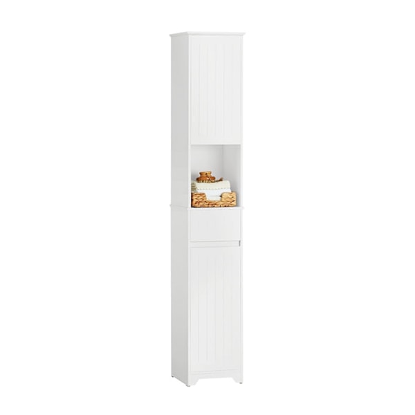 Rootz Højt badeværelsesskab - Opbevaringstårn - Linnedskab - Justerbare hylder - Anti-tip design - MDF-konstruktion - 30 cm x 170 cm x 30 cm