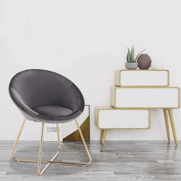 Rootz Velvet Dining Chair - Ergonomisk stol - Bekväma sittplatse