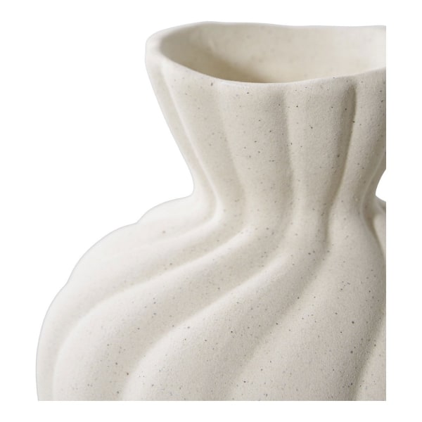ROTZ SET AV 2 keramiska vaser - Vita vaser - Dekorativa krukor - Elegant design - 911cm x 8,81 cm x 1215 cm