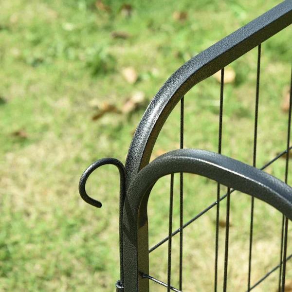 Rootz Pet kravlegård - Outdoor Run Krabbegård - Kanin hvalpebur - Hundepenne - Foldeløbshegn - Have - Metal Hutch - Sort - 79 x 100 cm