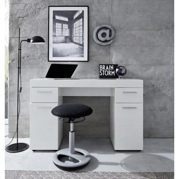 Rootz Skrivbord - Arbetsbord - Datorbord - Vit - 120 x 76 x 41 cm