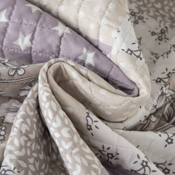 Rootz Tagesdecke Bettüberwurf - Päiväpeite - Peitto - Peitto - Peitto - Laukkupeitto - Sängynpäällinen - Purppura+valkoinen - 220x240cm
