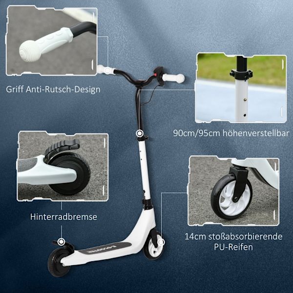 Rootz E-skootteri lapsille - Sähköpotkulauta - Lasten sähköskootteri - 6 km Kantama - Säädettävä kahvan korkeus - Akun tason näyttö - Pikapysäytys - 7