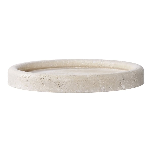 Rootz Tray Travertine - Natural Decorative Platter - Servering Tray - Hållbart trä - Ø25,5 cm x 2,5 cm - 2390G