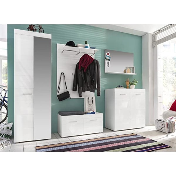 Rootz-vaatekaappi - Vaatekaappi - Kiiltävä - 62 x 195 x 38 cm White