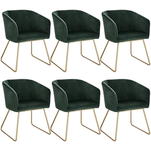 Rootz Velvet Dining Chair - Elegant Stol - Bekväma sittplatser - Ergonomisk design, hållbar konstruktion, Snygg mångsidighet - 76,5 cm x 43 cm x 41 cm