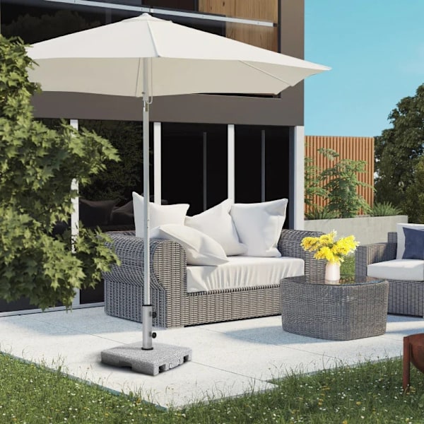 Rootz parasolstativ - Parasolholder - Parasolbase - Hjul til paraplystænger - Vejrbestandig - Grå - 41L x 41W x 37,5H cm