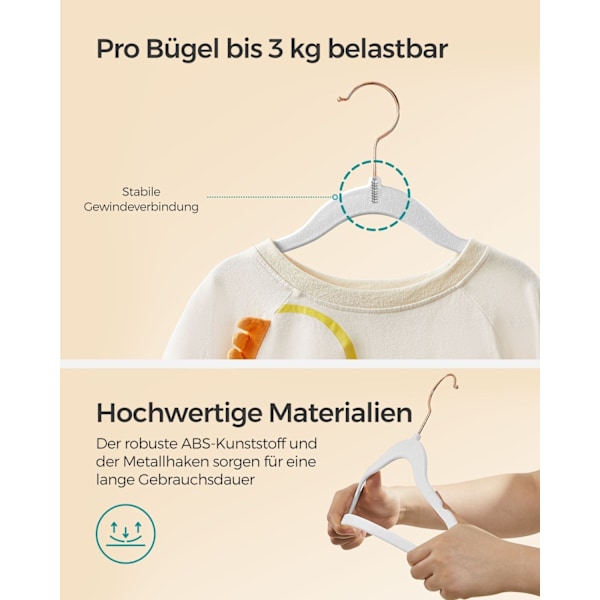Rootz 30-delade set Barnklädeshängare - Barnhängare - Sammetshängare - ABS-plast - Lättvikts - Utrymmesbesparande - Hållbar - 30 cm x 20,5 cm x 1,4 kg