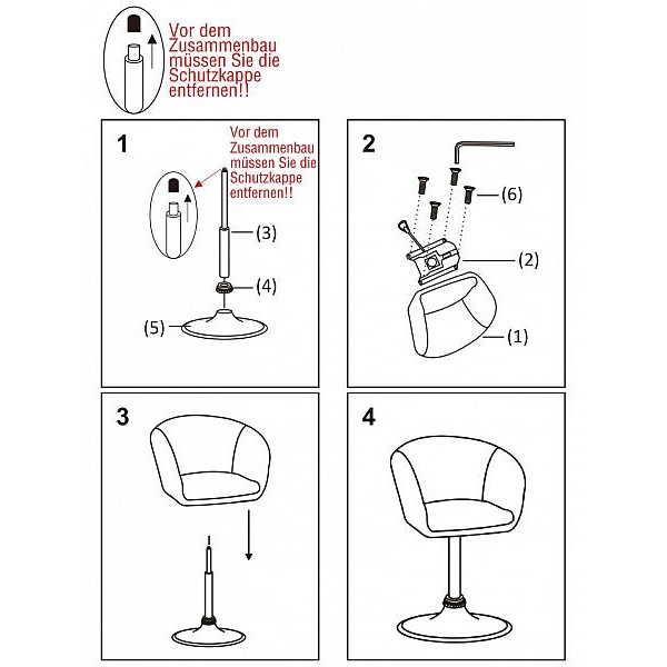 Rootz Swivel Lounge Chair - Ergonomisk kontorsstol - Justerbar skrivbordsstol - Bekväm, stödjande, hållbar - konstläder - 41cm x 40cm x 74-87cm