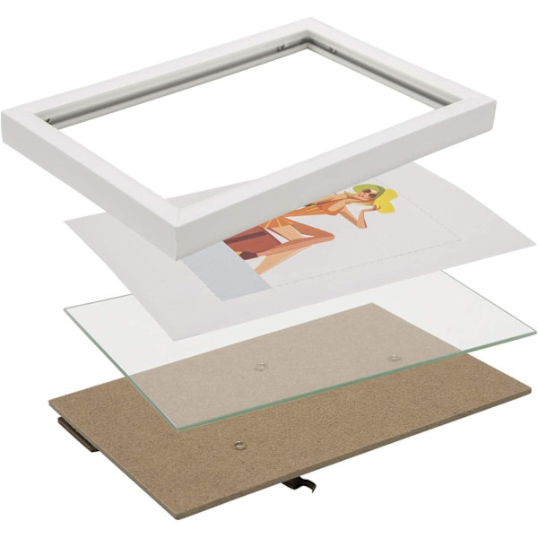 Rootz billedrammersæt - Fotorammer - Displayrammer - Alsidige hængende eller stående - Holdbar plastik og glas - Elegant design - Forskellige størrels