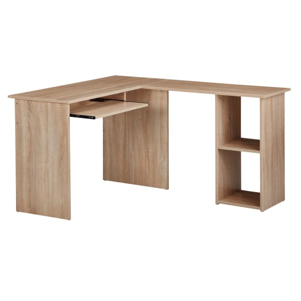 Rootz design -pöytä 140 x 75,5 x 120 cm Sonoma - Työpöytä hyllyl