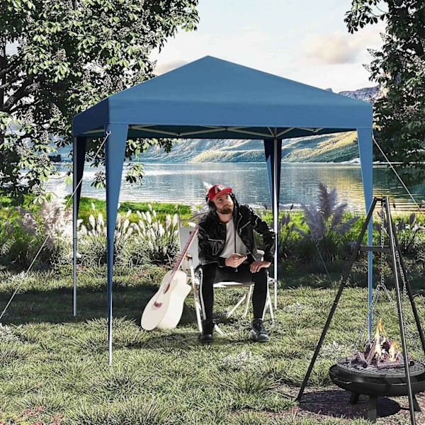 Rootz Garden Gazebo - Utomhuspaviljong - Grilltält - UV-skydd - 2x2m - 210D Oxford-tyg - Metallram - Justerbar höjd - 2,32/2,36/2,4m