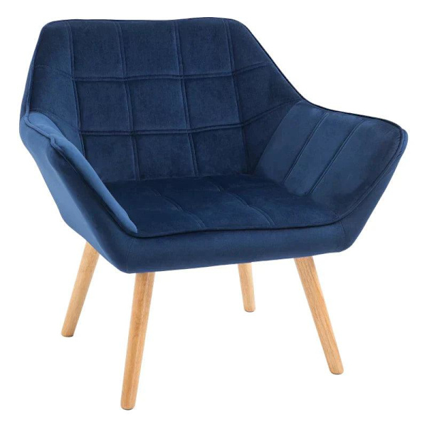 Rootz Lænestol - Enkeltlænestol - Vingestol med fløjlsagtigt betræk - Træben - Hjem - Soveværelsesmøbler - Grøn - 68,5 cm x 61 cm x 72,5 cm