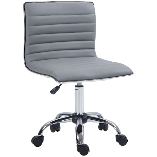 Rootz Højdejusterbar salonstol - Drejestol - Kontorstol - Maksimal komfort - 48 x 52 x 78-90 cm - Grå - Faux læder